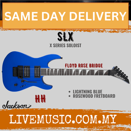 Jackson X Series Soloist SLX Electric Guitar, Rosewood Fretboard - Lightning Blue