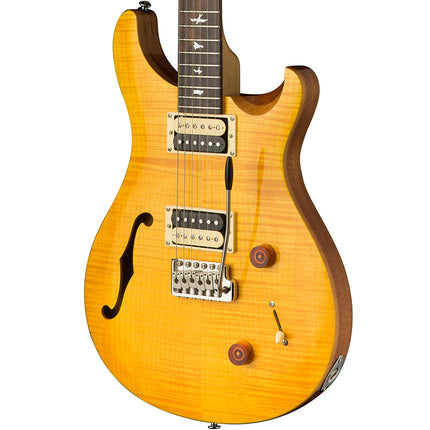 PRS SE Custom 22 Semi Hollow Electric Guitar with Bag - Santana Yellow