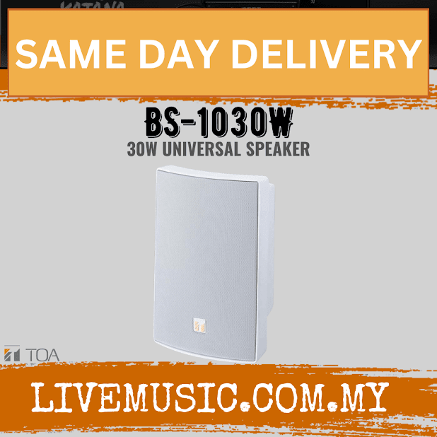 TOA Splashproof Box Speakers BS-1030W 30W Universal Speaker - White ( BS1030W / BS1030 / BS-1030 )