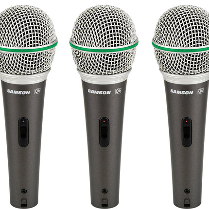 Samson Q6 - 3 Pack Dynamic Handheld Microphone (Q-6/Q 6)