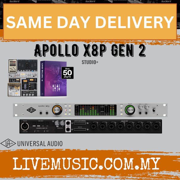 Universal Audio Apollo x8p Gen 2 Thunderbolt Audio Interface - Studio+ Edition