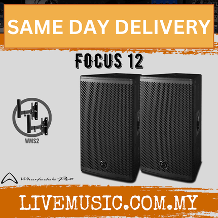 WHARFEDALE PRO FOCUS 12 Series 500 Watts RMS 12" 2-Way Passive Loudspeaker - Each / Pair (FOCUS12/FOCUS-12)
