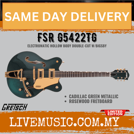 Gretsch FSR G5422TG Electromatic Hollow Body Double-Cut w/Bigsby, Cadillac Green Metallic