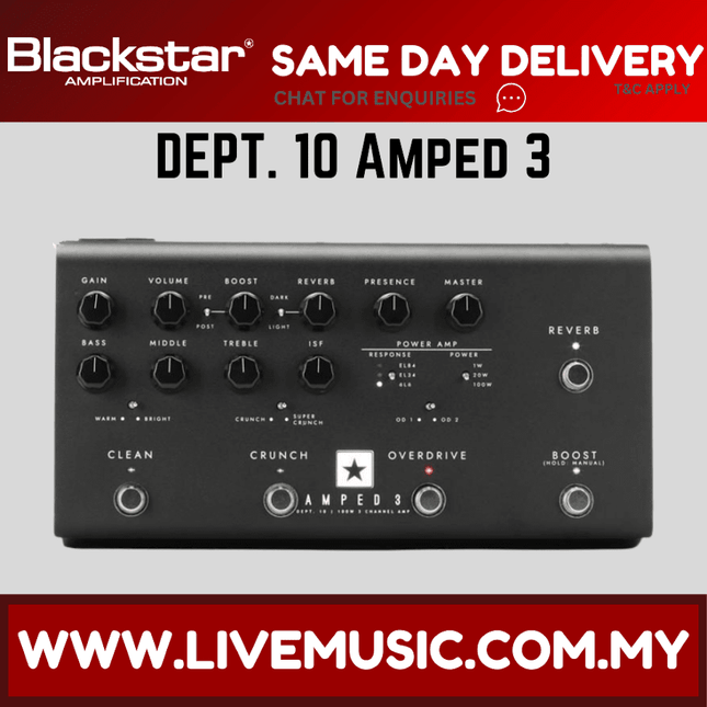 Blackstar Dept. 10 Amped 3 – 100watt Guitar Amp Pedal ( Dept10Amped3 )
