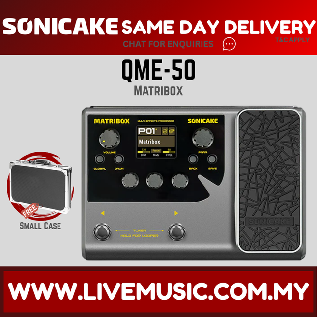 Sonicake QME-50 Matribox Multi-effects Processor With Expression Pedal w/Hardcase ( QME50 QME 50 )