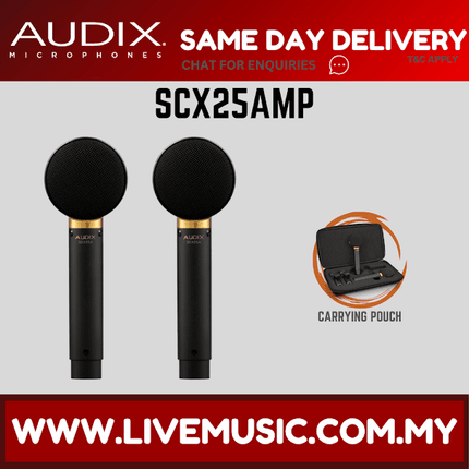 Audix SCX25AMP MATCHED PAIR OF SCX25A LARGE DIAPHRAGM CONDENSERS ( SCX25-AMP / SCX25 AMP )