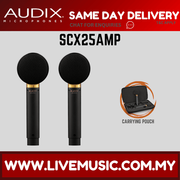 Audix SCX25AMP MATCHED PAIR OF SCX25A LARGE DIAPHRAGM CONDENSERS ( SCX25-AMP / SCX25 AMP )