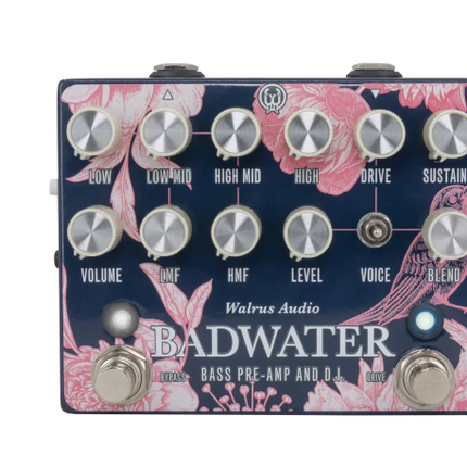 Walrus Audio Badwater Bass Preamp D.I. Guitar Effects Pedal, Floral Series 2024
