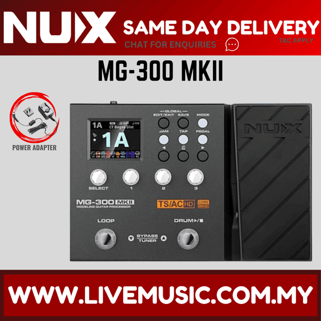 NUX MG300 MKII Guitar Modelling Processor Multi Effects Pedal ( MG-300 / MG 300 )