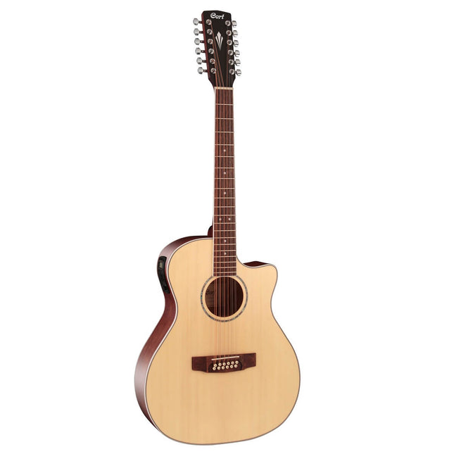 Cort GA-MEDX-12 12-String Acoustic-Electric Guitar – Open Pore (GA MEDX12 / GAMEDX-12)