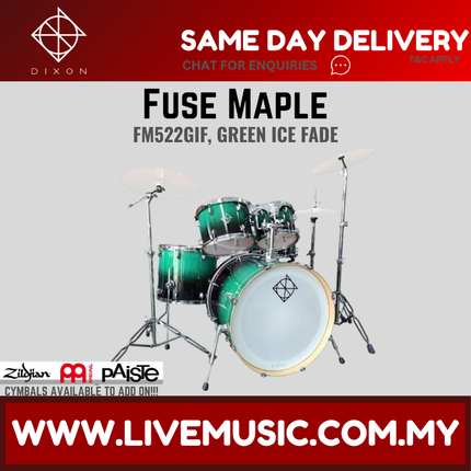 Dixon Fuse Maple PODFM522 5 Pieces Acoustic Drum Kit Without Hardware ( NO CYMBAL )