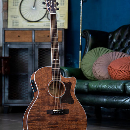 Cort Grand Regal GA5F-FMH Acoustic-Electric Guitar with Bag - Open Pore (GA5F FMH / GA5FFMH)
