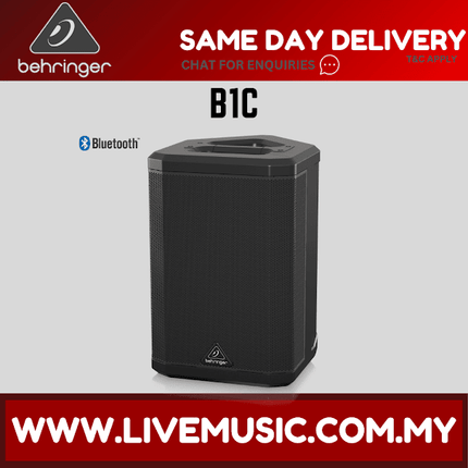 Behringer B1C 200W All-in-One Portable PA System With Microphone, Cable and Speaker Stand (B 1C B-1C)