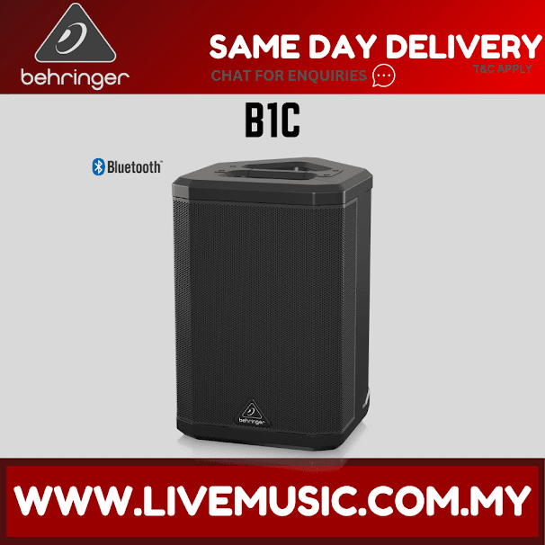 Behringer B1C 200W All-in-One Portable PA System With Microphone, Cable and Speaker Stand (B 1C B-1C)
