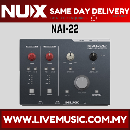 Nux NAI-22 2 Channel 4 Output Portable USB Audio Interface ( NAI22 / NAI 22 )