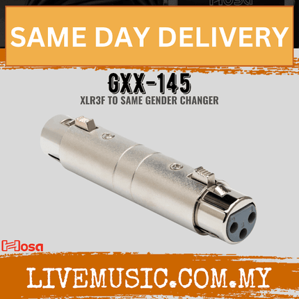 Hosa GXX-145 Gender Changer, XLR3F to Same (GXX145/GXX 145)