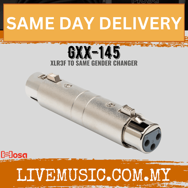 Hosa GXX-145 Gender Changer, XLR3F to Same (GXX145/GXX 145)