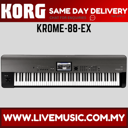 Korg Krome-88 EX - Synthesizer Workstation with FREE Adapter (Krome 88/Krome88)
