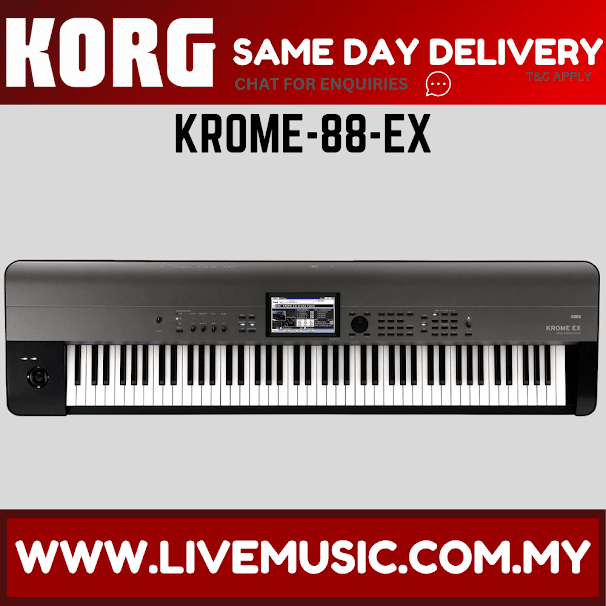 Korg Krome-88 EX - Synthesizer Workstation with FREE Adapter (Krome 88/Krome88)