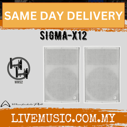 WHARFEDALE PRO SIGMA-X12 1200W PEAK 12" 2-WAY INSTALLATION LOUDSPEAKER, Each / Pair - WHITE (SIGMA X12/SIGMAX12)