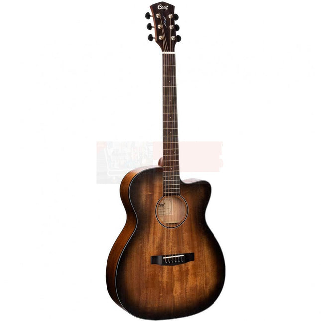 Cort Core-OC Mahogany All-Solid Acoustic-Electric Guitar with Bag - Open Pore Black Burst (CoreOC/CORE)