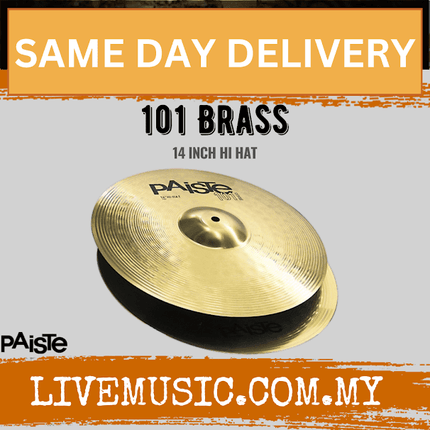 Paiste 14" 101 Brass Hi-Hat Cymbals - 14 inch (Pair)