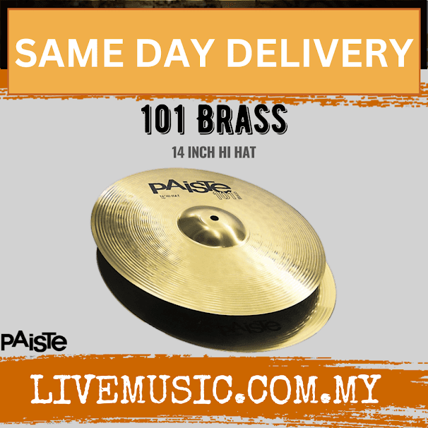 Paiste 14" 101 Brass Hi-Hat Cymbals - 14 inch (Pair)