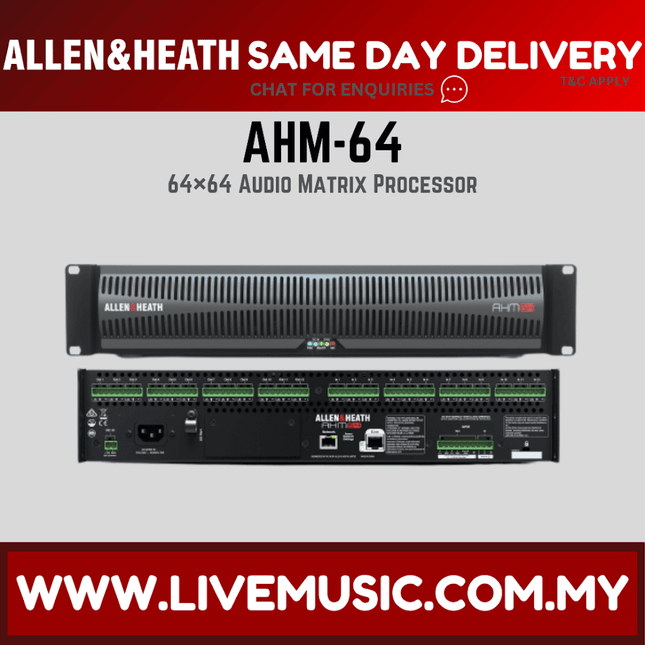 Allen & Heath AHM-64 64 x 64 Audio Matrix Processor ( AHM64 / AHM 64 )