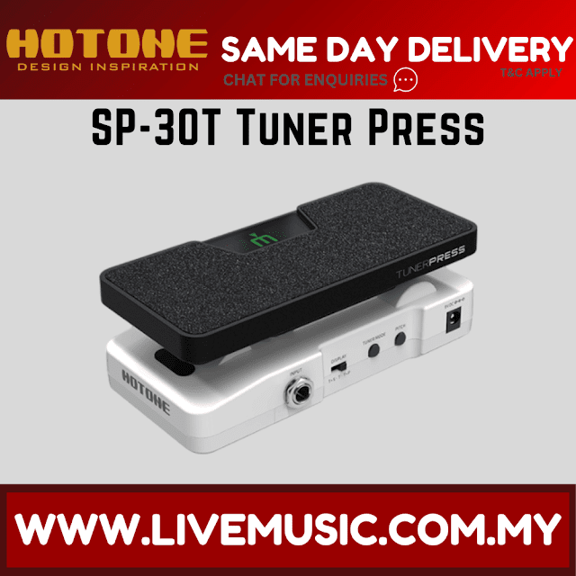 Hotone SP-30T Tuner Press Passive Volume/Expression Effects Pedal w/Tuner ( SP30T / SP 30T )