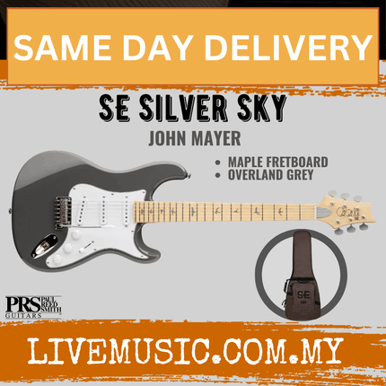 PRS SE Silver Sky Maple Electric Guitar, Overland Grey