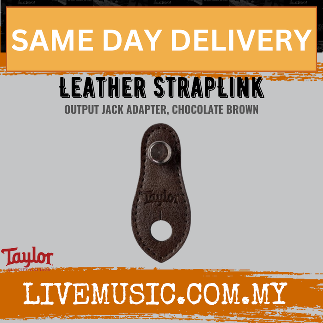 Taylor Leather StrapLink Output Jack Adapter, Chocolate Brown