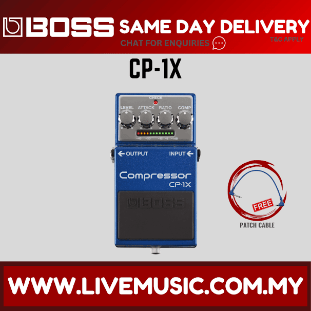 Boss CP-1X Compressor Guitar Effects Pedal (CP1X CP 1X)