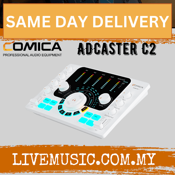 Comica ADCaster C2 Podcasting/Recording/Streaming/Multi-functional Audio Interface - Black/White (ADCASTER-C2)