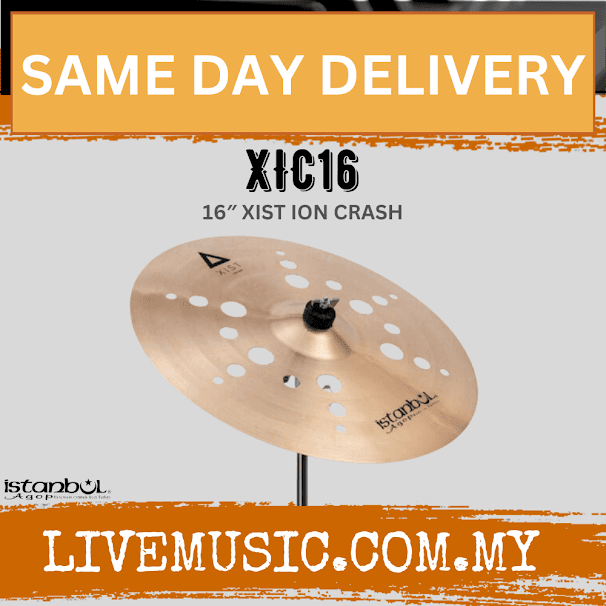 Istanbul Agop XIC16 16"Xist ION Crash Drum Set Drum Kit Cymbal (XIC 16/XIC-16)