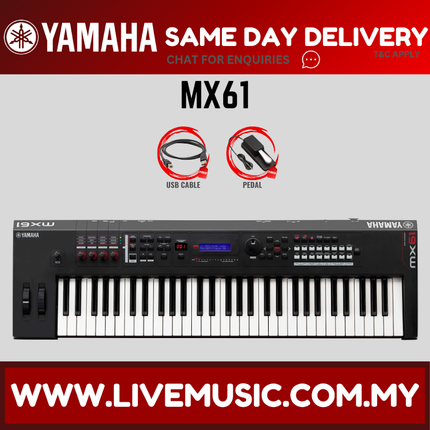 Yamaha MX-61 61-Key Music Synthesizer Keyboard (MX61 / MX 61)