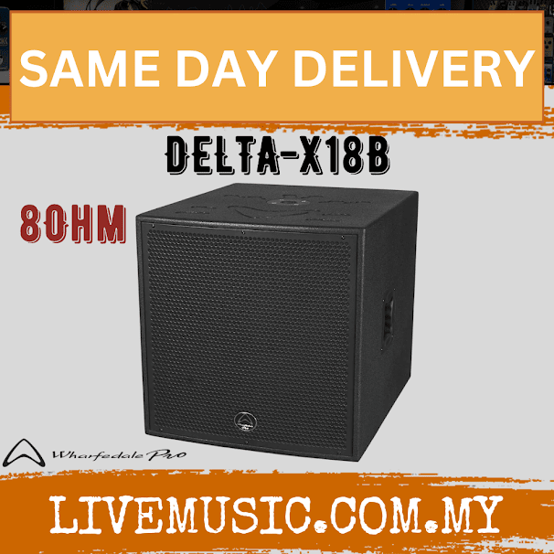 WHARFEDALE PRO DELTA-X18B Series 800 Watts RMS 18" Passive Subwoofer 8 OHM (DELTAX18B/DELTA X18B)