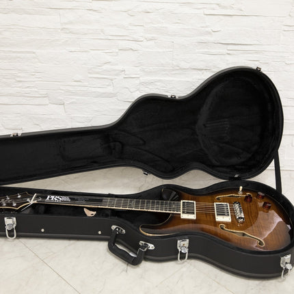 PRS SE Hollowbody II Piezo Electric Guitar with Case - Black Gold Burst