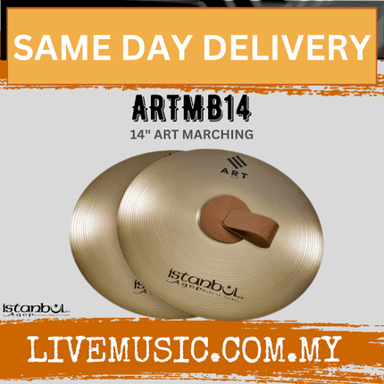 14-inch Istanbul Agop art marching cymbal with bronze bell and curved blade