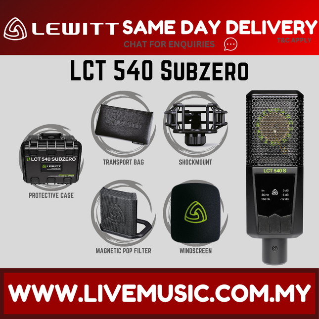 Lewitt LCT 540 Subzero Cardioid Condenser Microphone (LCT-540 / LCT540SUBZERO)
