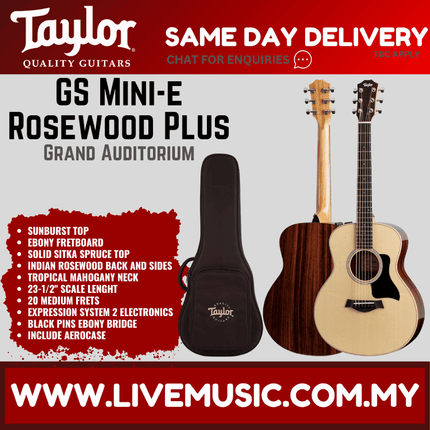 Taylor GS Mini-e Rosewood Plus Acoustic Guitar w/Bag ( GSmini )