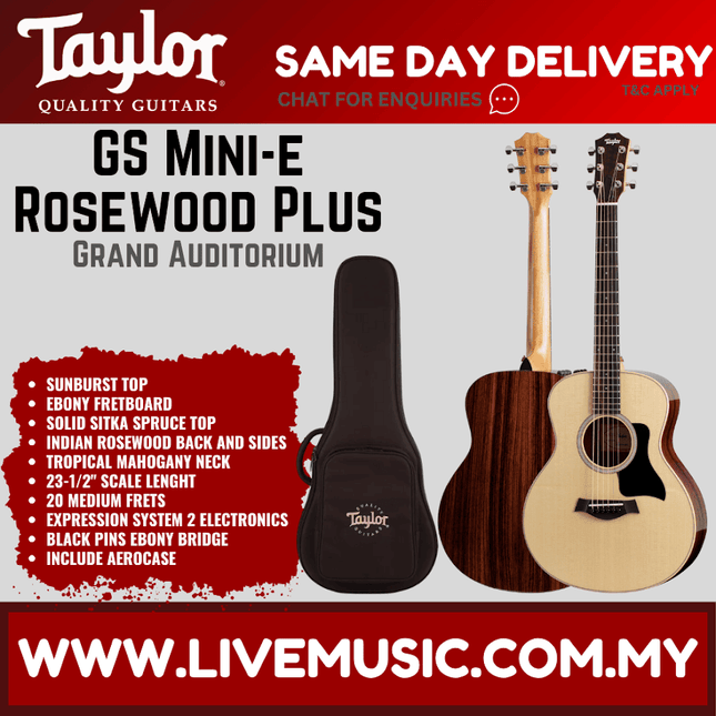 Taylor GS Mini-e Rosewood Plus Acoustic Guitar w/Bag ( GSmini )