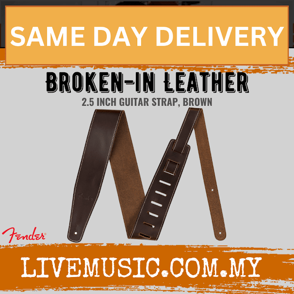 Fender Broken-in Leather Guitar Strap - Brown