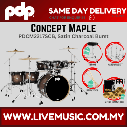PDP by DW CM7 Concept Maple Shell Pack - 7-piece With HCS141620 Cymbals - (PDCM2217)