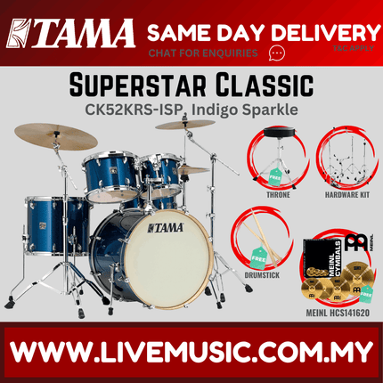 Tama Superstar Classic CK52KRS 5-Piece Drum Set With HCS141620 Cymbal Set - ( CK-52KRS )