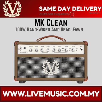 Victory MK Clean 100W Hand-Wired Amplifier Head, Fawn
