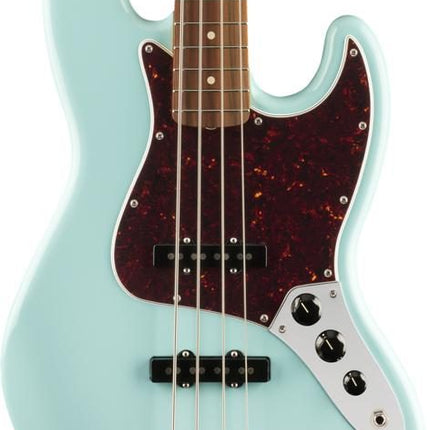 Fender Vintera 60s Jazz Bass Guitar, Pau Ferro Fretboard with Gig Bag - Daphne Blue