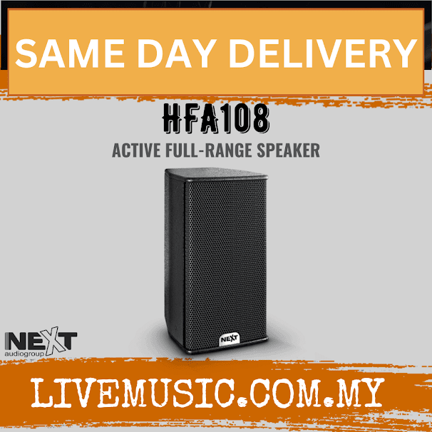 Next Audio HFA108 Active 2-Way Full-Range Speaker ( HFA-108 / HFA 108 )