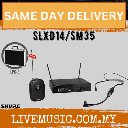 Shure SLXD14/SM35 Wireless System with SLXD1 Bodypack Transmitter and SM35 Headset Microphone ( SLXD SLXD14-SM35 / SLXD14SM35 )