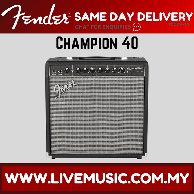 Fender Champion 40 - 40 watts, 1x12" Guitar Amplifier ( Champion40 )