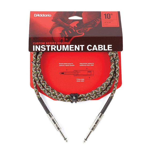 D'Addario Planet Waves PW-BG-20CF Braided Instrument Cable - 20 feet Camouflage (PWBG20CF/DAddario)